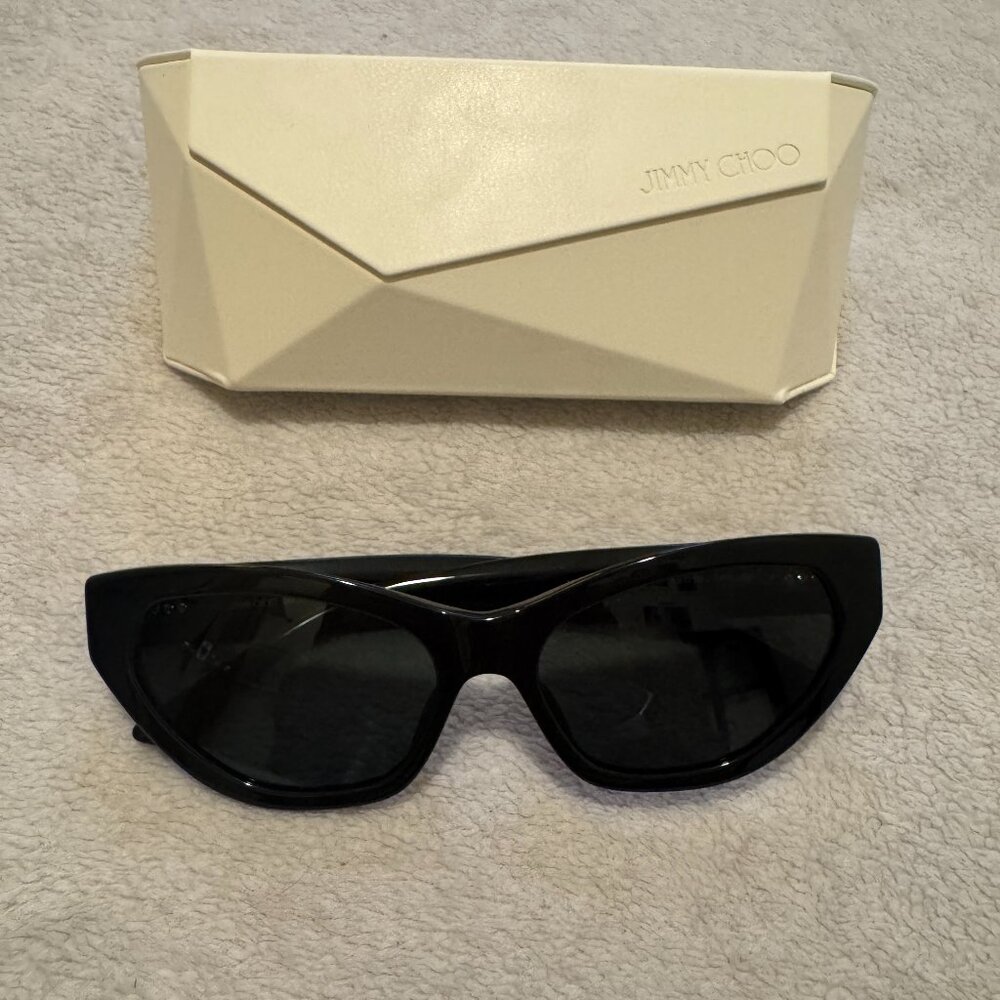 Jimmy Choo Leyla Black Cat Eye Sunglasses
